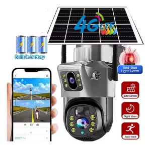 Camara De Seguridad Ip Con Panel Solar Doble Lente 4g