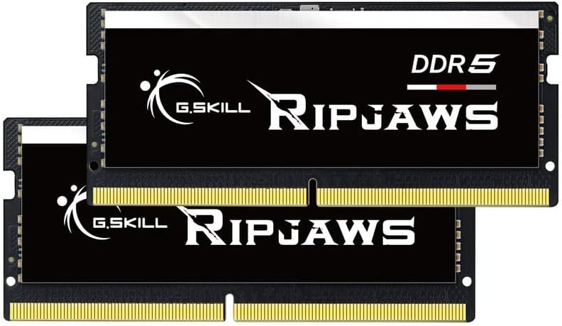 G.SKILL Ripjaws DDR5 SO-DIMM Series DDR5 RAM 32GB (2x16GB) 5200MT/s CL38-38-38-83 1.10V Unbuffered Non-ECC Notebook/Laptop Memory SO-DIMM (F5-5200S3838A16GA2-RS)
