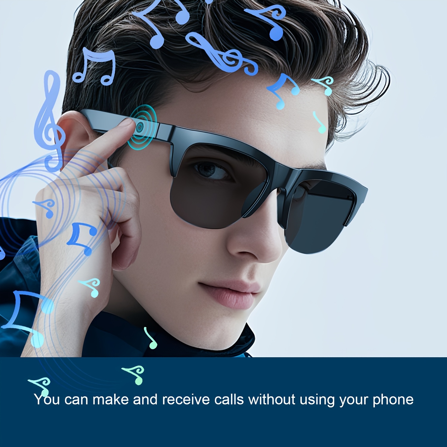 Wireless Smart Glasses – Hands-Free Music & Calls
