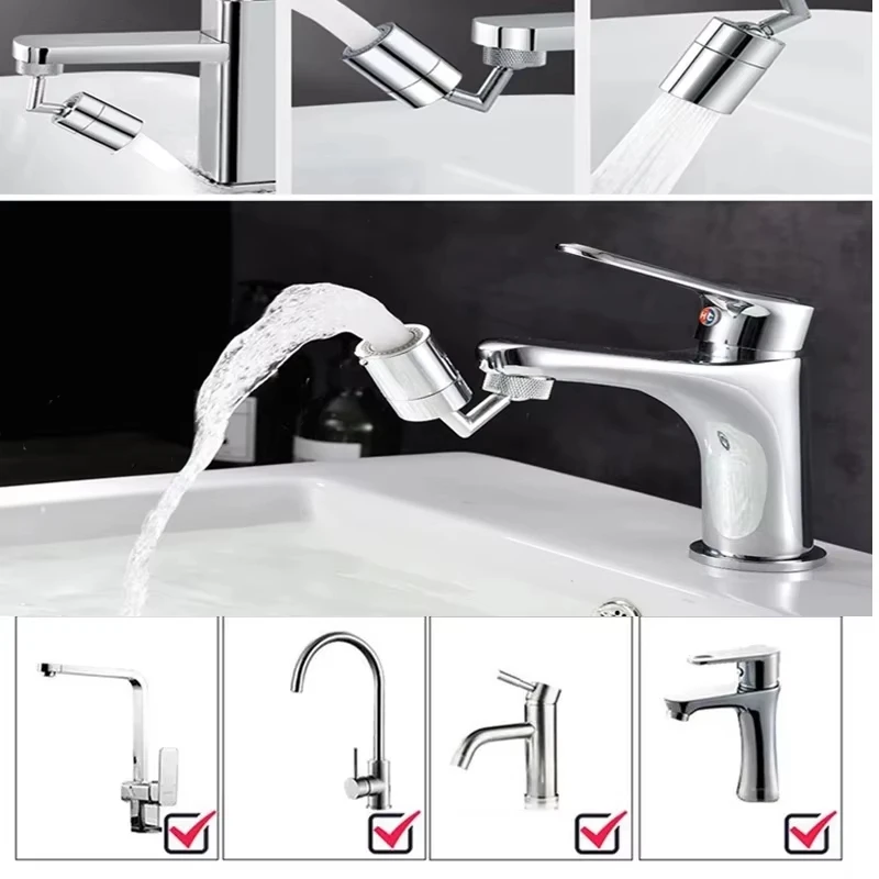 720 Degree Rotating Universal Faucet Extension Adapter