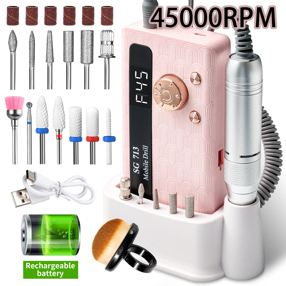 35,000 RPM Limegirl Professional Nail Drill