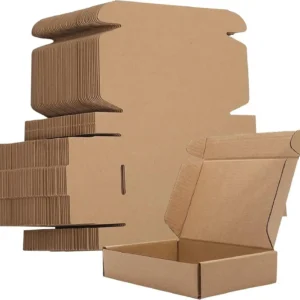 20pcs Corrugated Cardboard Shipping Boxes (White/Brown)