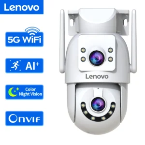Lenovo 4K 5G WiFi Dual-Lens Outdoor PTZ Camera