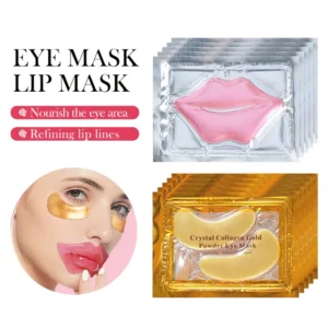 20pcs Golden Crystal Collagen Eye and Lip Mask Set