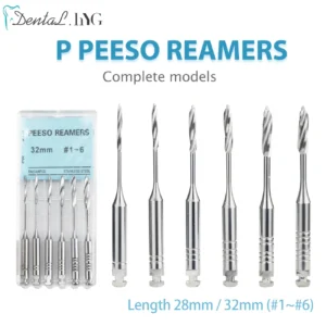 6pcs Dental Endodontic Peeso Reamers (28/32mm) #1-#6