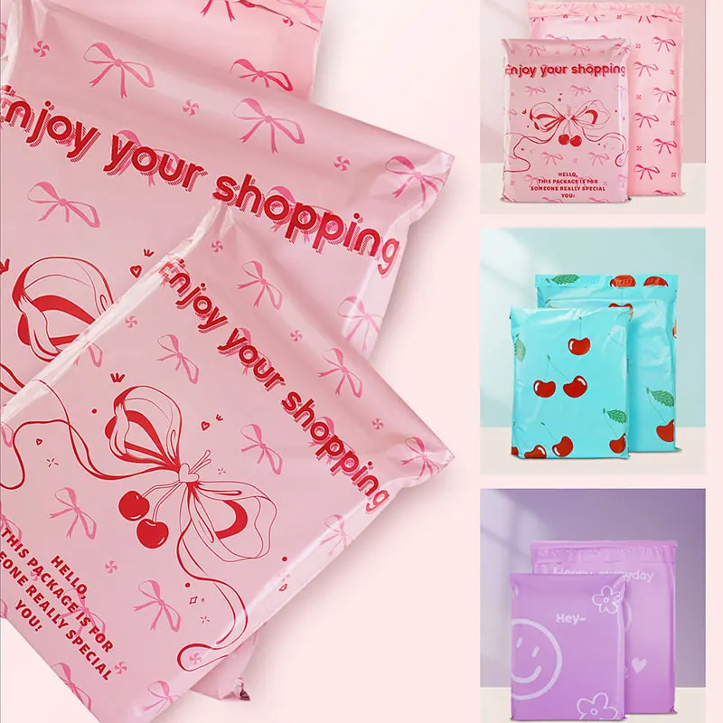 Cute Pink Bow Knot Courier Envelopes for Shoes & Apparel