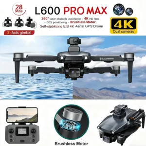 L600 PRO MAX GPS Drone: 5KM Range & 3-Axis Gimbal