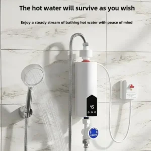 220V 3000W-5500W Portable Instant Electric Water Heater for Shower and Kitchen
