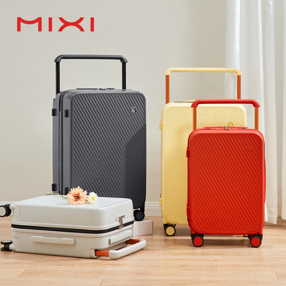 Mixi M9276 Wide Handle Rolling Suitcase 20/24″ Hardside Cabin Luggage