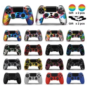 Silicone Case Protective Cover & Thumb Grips for PS4 Pro Slim Controller