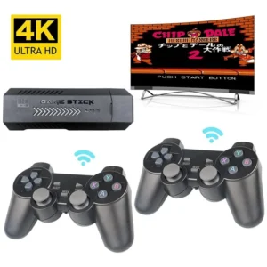 X2 Retro Video Game Stick HD 64GB with Dual Wireless Rechargeable Controllers