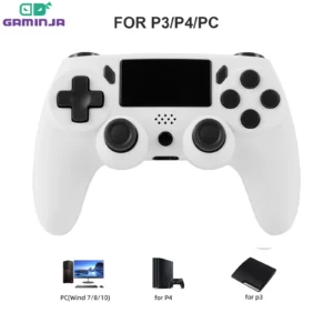GAMINJA P47 Rechargeable Wireless Bluetooth Controller 6-axis Gyroscope for PS4 PC Wins 7 8