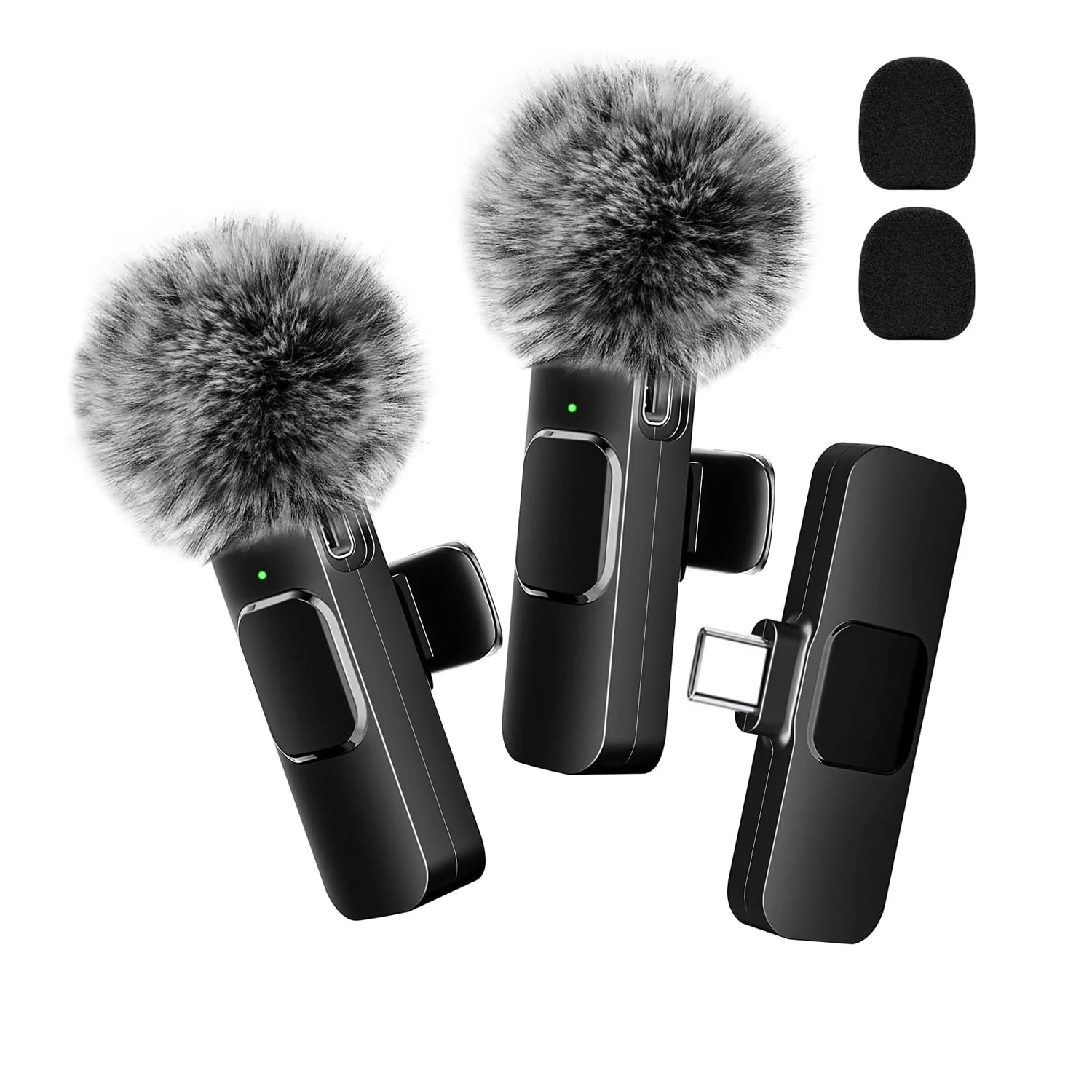 K60 Rechargeable Wireless Lavalier Mini Mic for iPhone, Android & Laptop