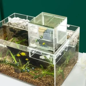 1pc Acrylic Suspended Negative Pressure Fish Tank for Landscaping