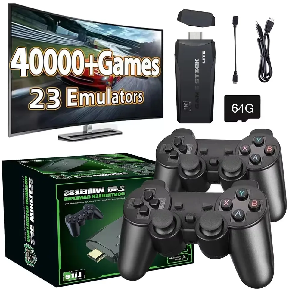M8 4K HDMI Emulation Console 64GB with Wireless Rechargeable Controllers
