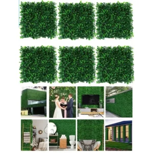 10pcs Artificial Grass Wall Panels Boxwood Hedge with UV Protection