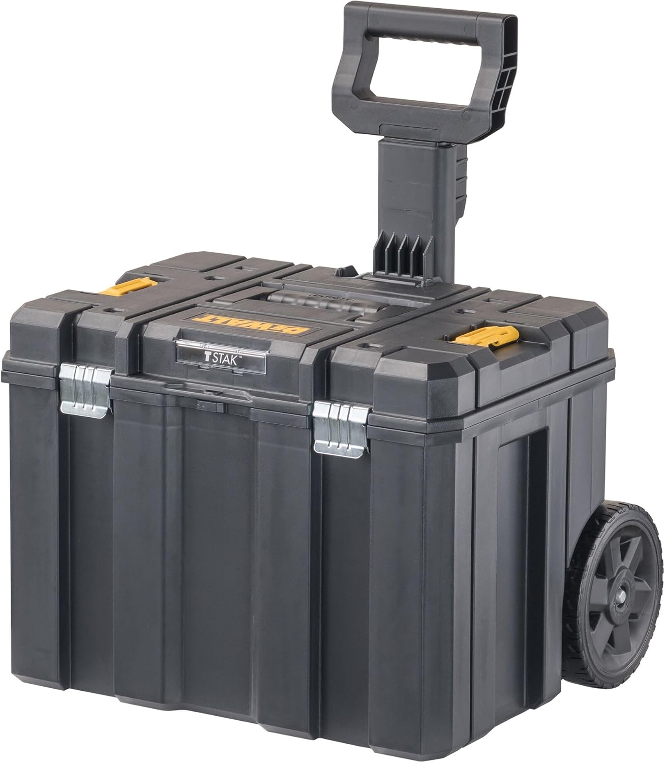 DEWALT Tool Box with Wheels Modular, Large Rolling Tool Box With Telescopic Handle, Portable Carrier Deep Stackable TSTAK Storage